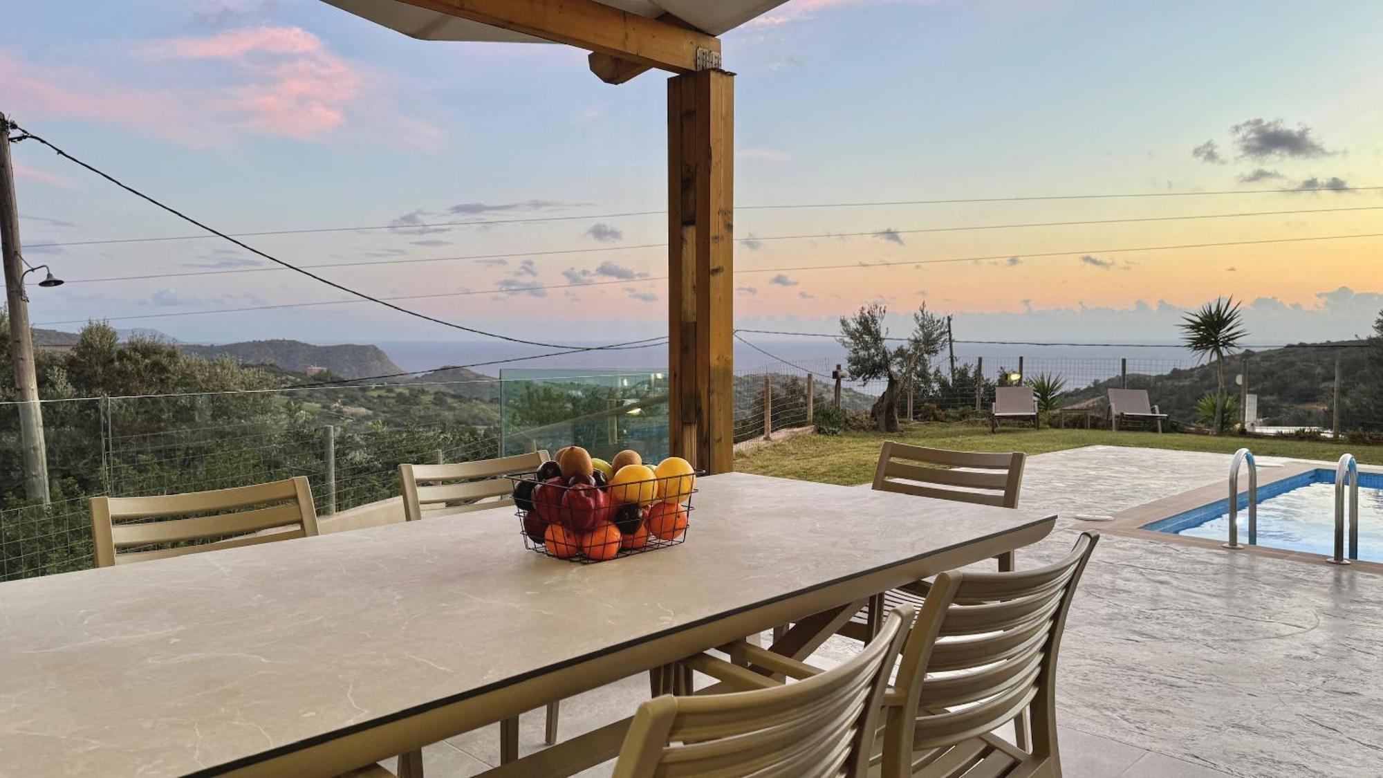 Villa Michael Triopetra Private Villa, Private Swimming Pool, Garden, Panoramic Sunset Exterior foto