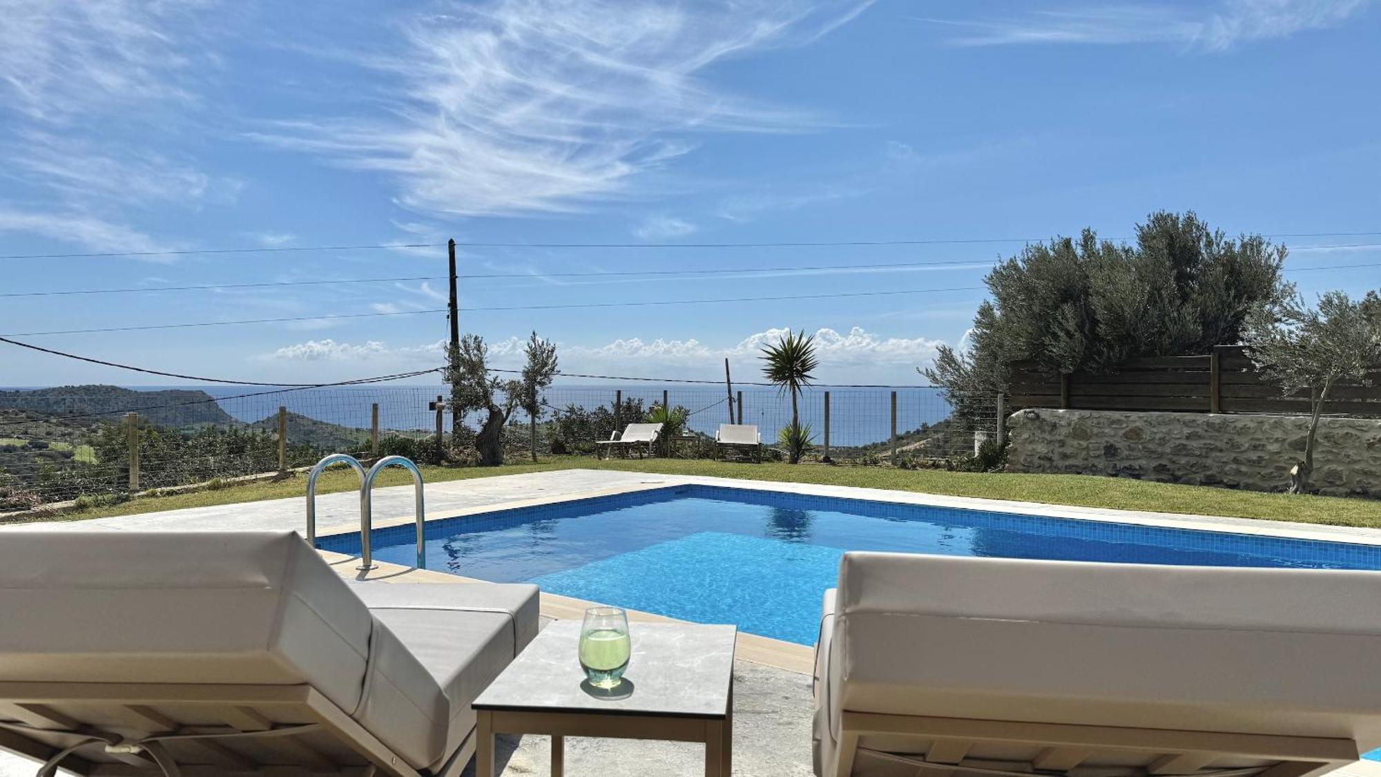Villa Michael Triopetra Private Villa, Private Swimming Pool, Garden, Panoramic Sunset Exterior foto